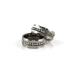 Stainless Steel Men's Silver Ring Size 9